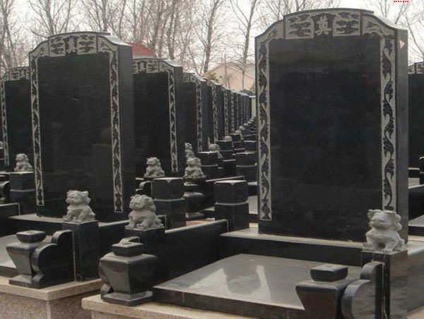 四川黑中式墓碑图片